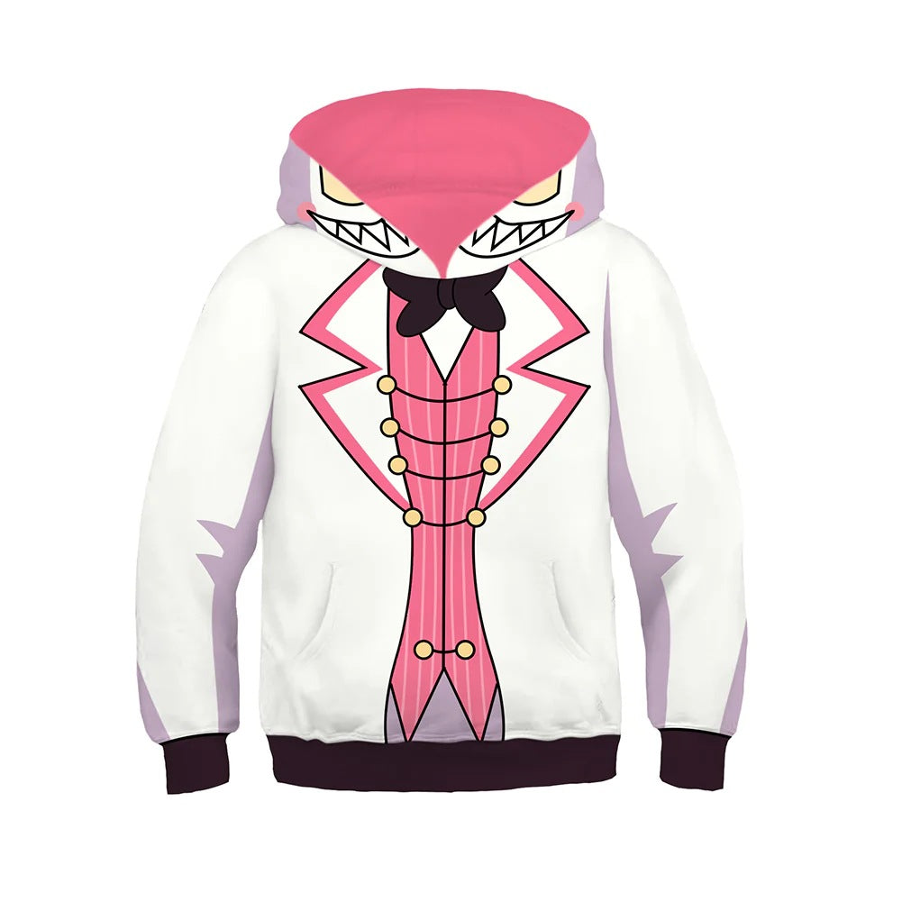 Kids Hazbin Hotel Hoodies and T-shirts Party Dress-Up Outfits Halloween Cosplay Costume