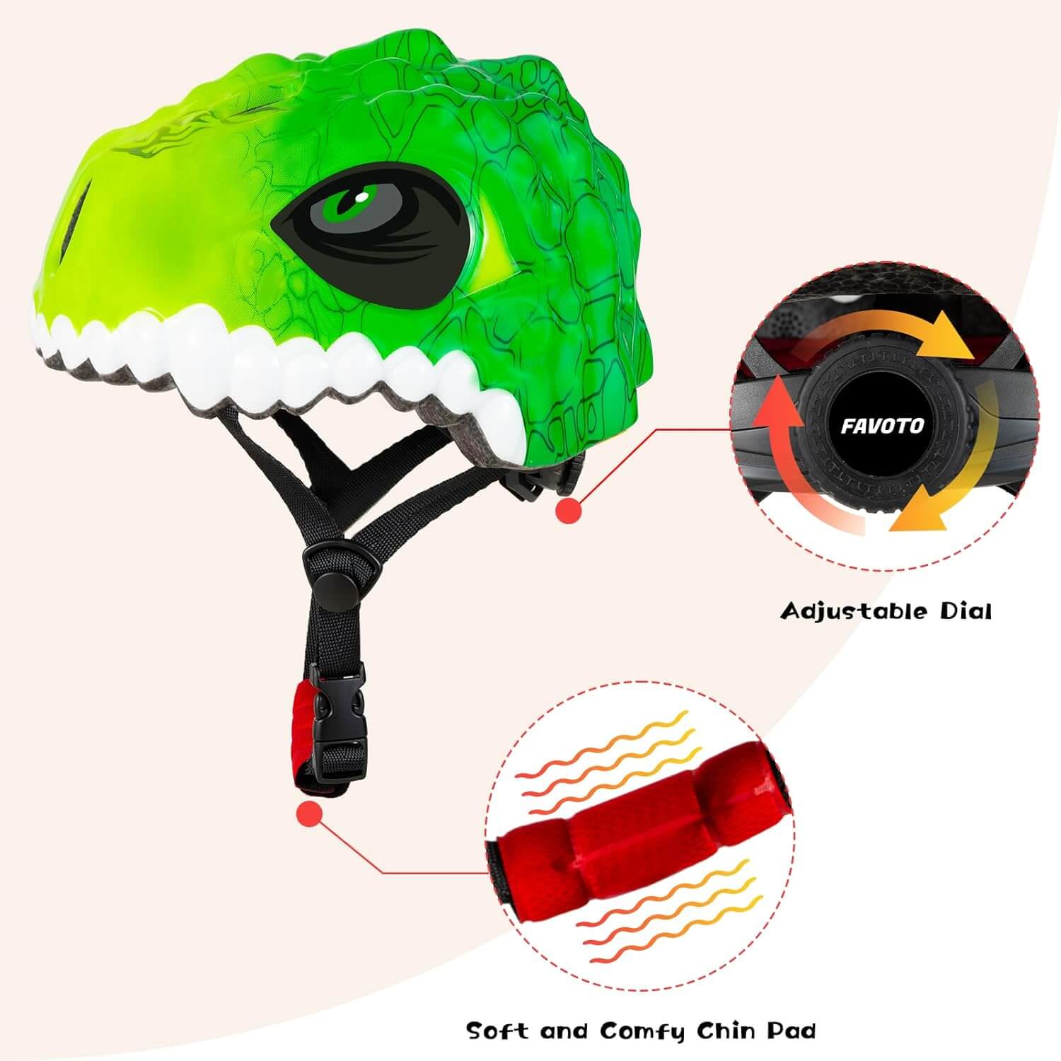 Kids Helmet Lightweight 3D Adjustable Bike Helmet 3 Sizes For Boys and Girls