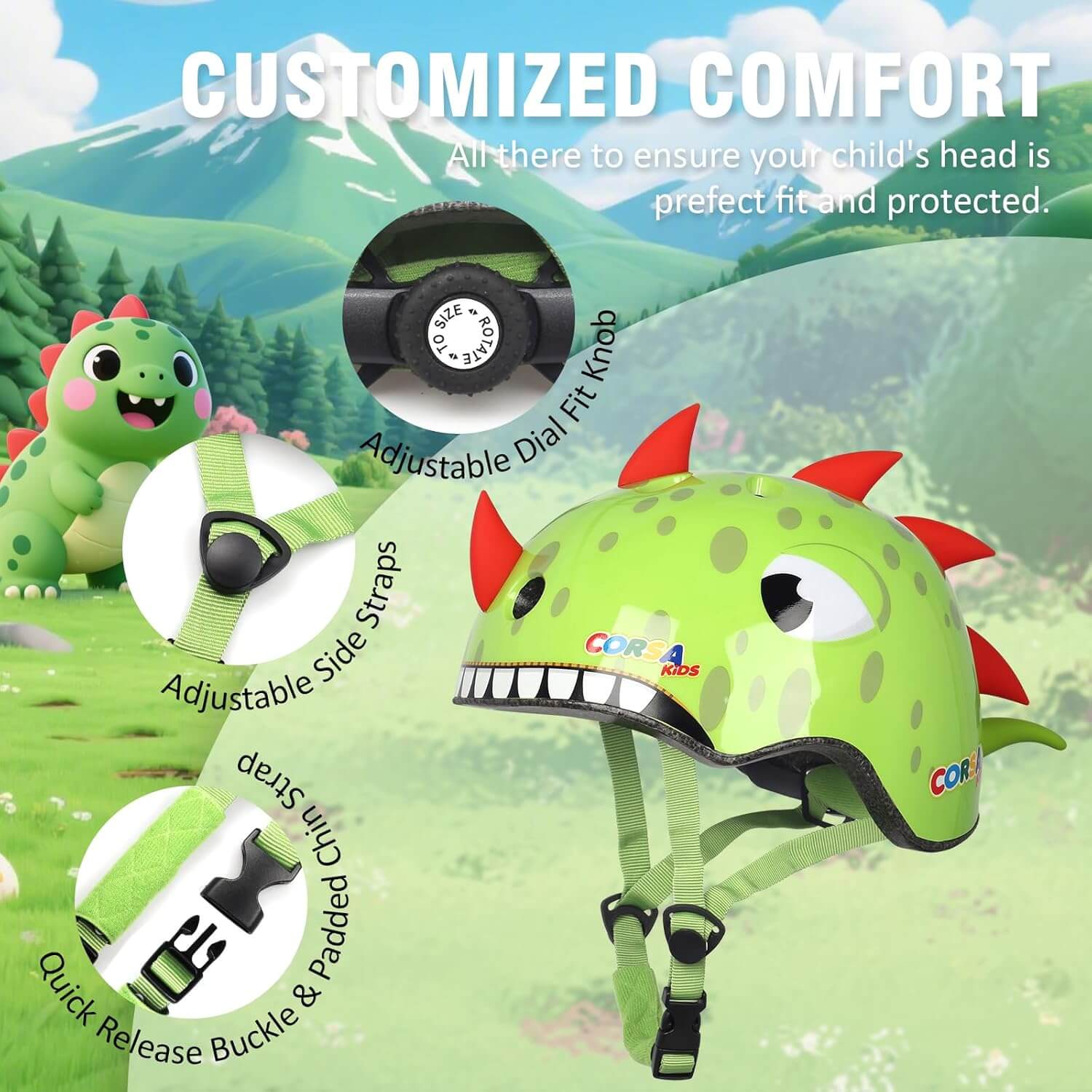 Kids Helmets Outdoor Lightweight Ventilated Helmets Multi-Sport Protection for 2-14 Years