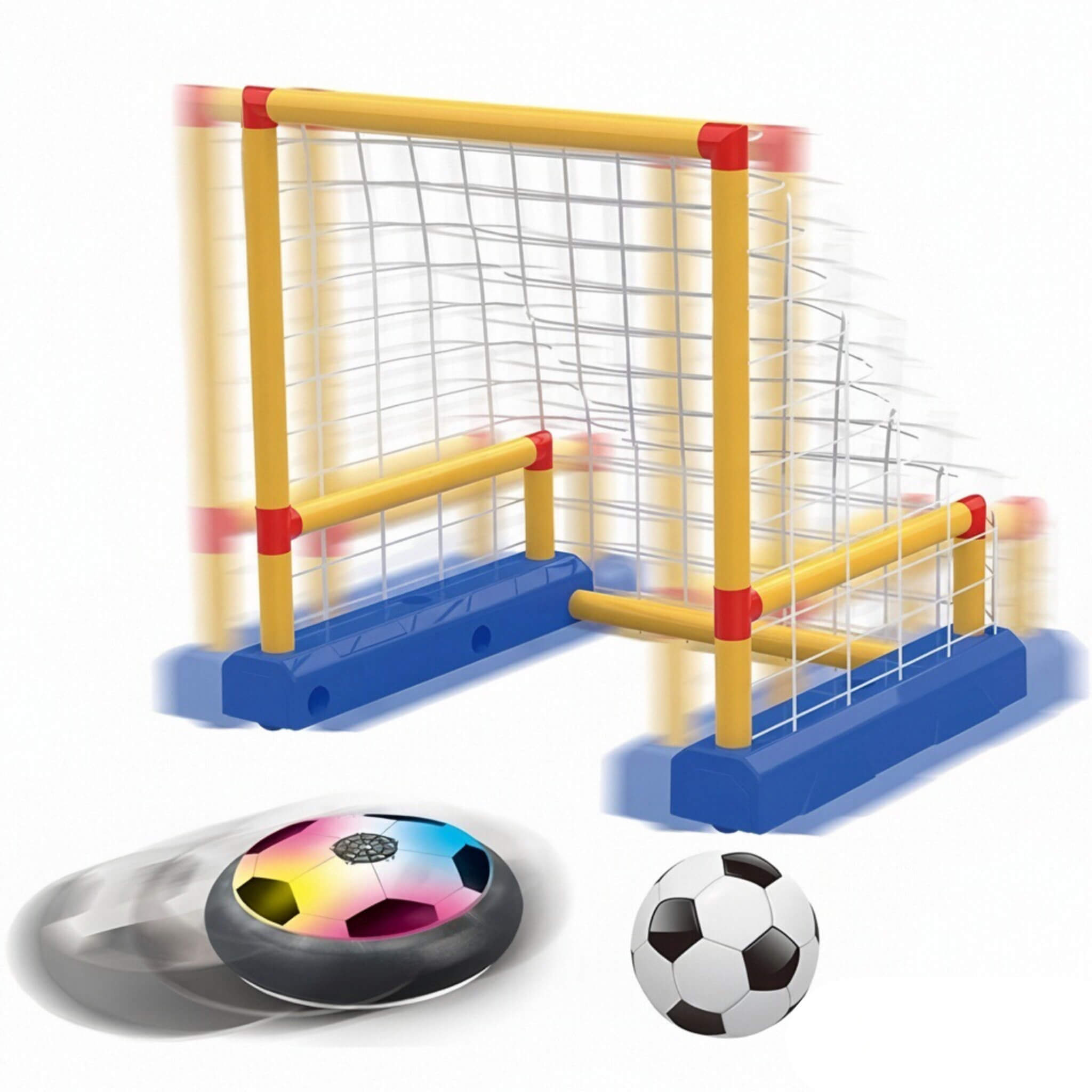 Kids Hover Soccer Ball Set with Electric Movable Goal Magnetic Soccer Toy for Kids Aged 3+