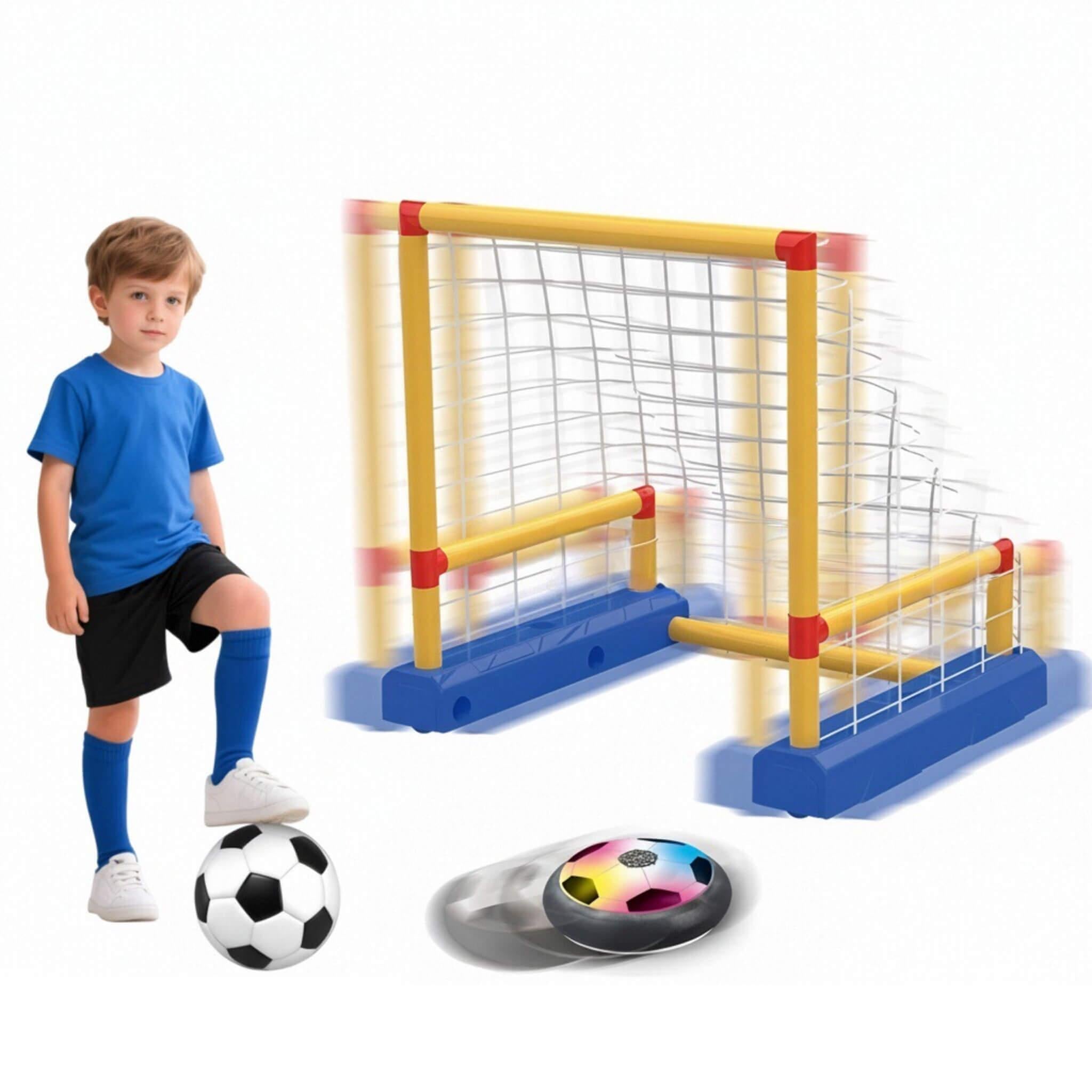 Kids Hover Soccer Ball Set with Electric Movable Goal Magnetic Soccer Toy for Kids Aged 3+