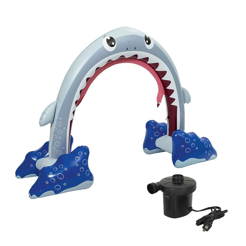 Kids Inflatable Shark Sprinkler Summer Water Sprinkler Outdoor Inflatable Toy