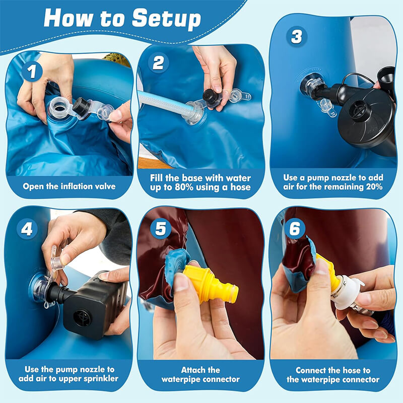 Kids Inflatable Shark Sprinkler Summer Water Sprinkler Outdoor Inflatable Toy