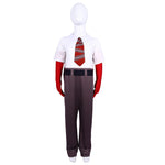 Anger Cosplay Costume Inside Anger Jumpsuit with Tie and Gloves for Dress Up Party