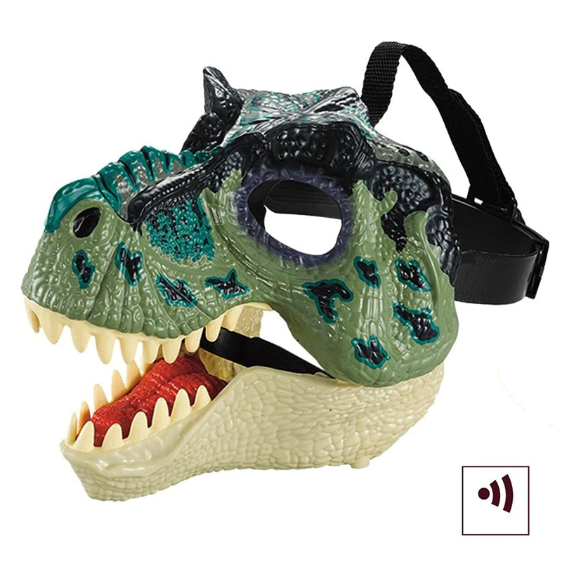 Kids Jurassic Dino Mask with Movable Mouth Adjustable Headband Mask Realistic T-Rex Toy