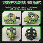 Kids Jurassic Dino Mask with Movable Mouth Adjustable Headband Mask Realistic T-Rex Toy