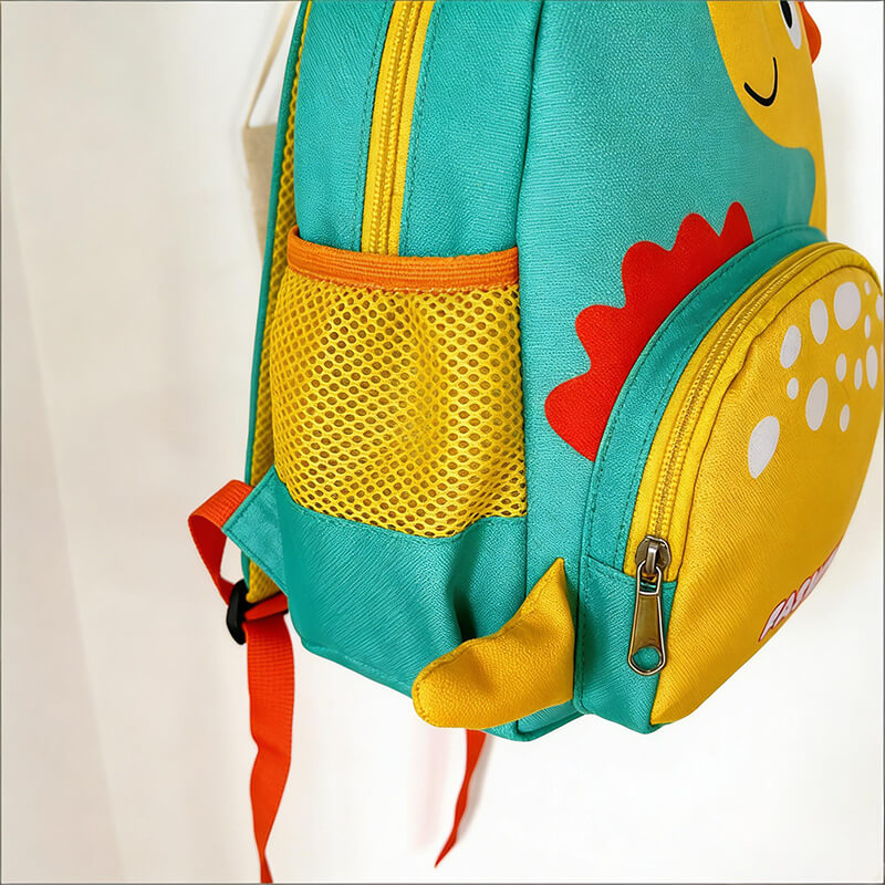 Kids Lightweight Dino Backpack with Anti-loss Rope Cartoon Backpack for Preschoolers