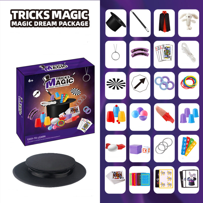 Kids Magic Kit with Magician Costume for Pretend Play Magic Set Free Tutorial Videos