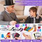 Kids Magic Kit with Magician Costume for Pretend Play Magic Set Free Tutorial Videos