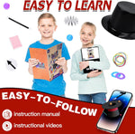 Kids Magic Kit with Magician Costume for Pretend Play Magic Set Free Tutorial Videos