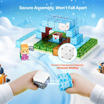 Kids Magnetic Building Blocks 150pcs Glacier Castle Set Interactive Toys Creative Holiday Gift