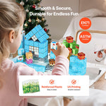 Kids Magnetic Building Blocks 150pcs Glacier Castle Set Interactive Toys Creative Holiday Gift