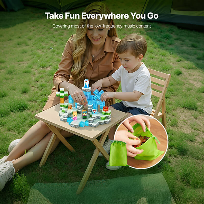 Kids Magnetic Building Blocks 150pcs Glacier Castle Set Interactive Toys Creative Holiday Gift