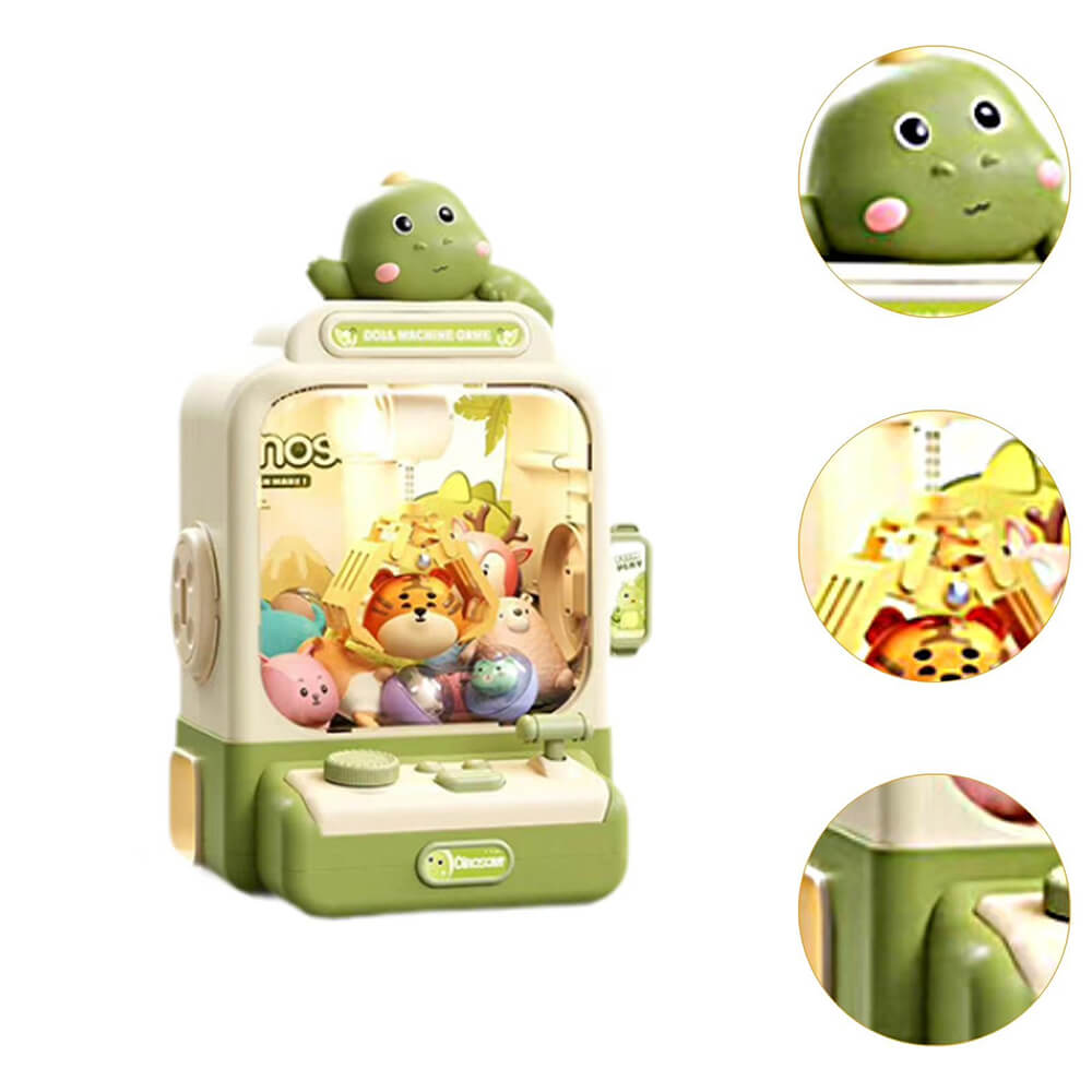 Kids Mini Claw Machine Dual Control Tabletop Game Toy with Strong Grab Claw for Parent-Child Play