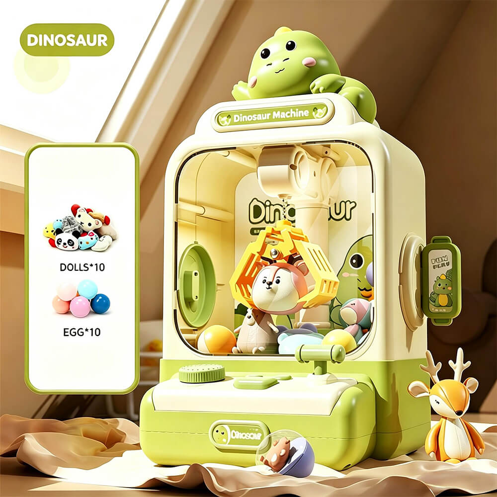 Kids Mini Claw Machine Dual Control Tabletop Game Toy with Strong Grab Claw for Parent-Child Play