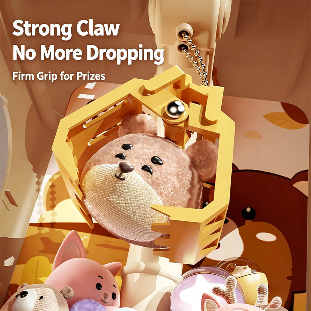 Kids Mini Claw Machine Dual Control Tabletop Game Toy with Strong Grab Claw for Parent-Child Play