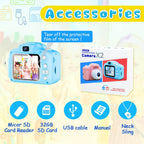Children's First Camera 13MP HD Digital Camera with Games and 32GB SD Card and Card Reader
