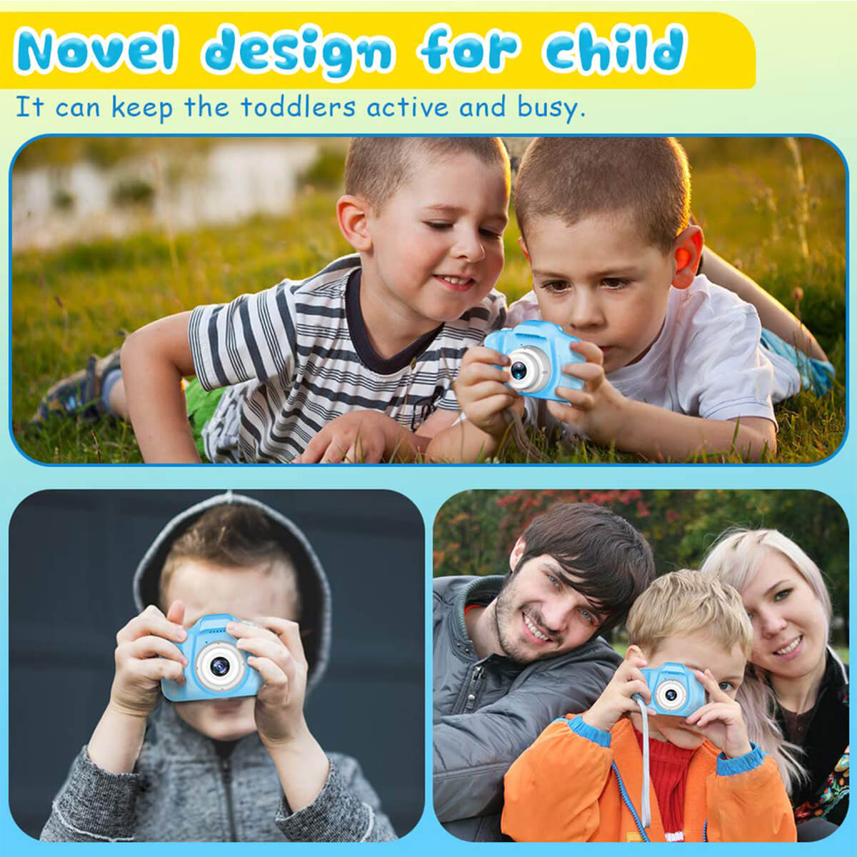 Children's First Camera 13MP HD Digital Camera with Games and 32GB SD Card and Card Reader