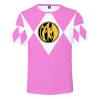 Kids Rangers T-shirt Summer Dragon Tees Anime Cosplay Outfit Daily Wear Shirts