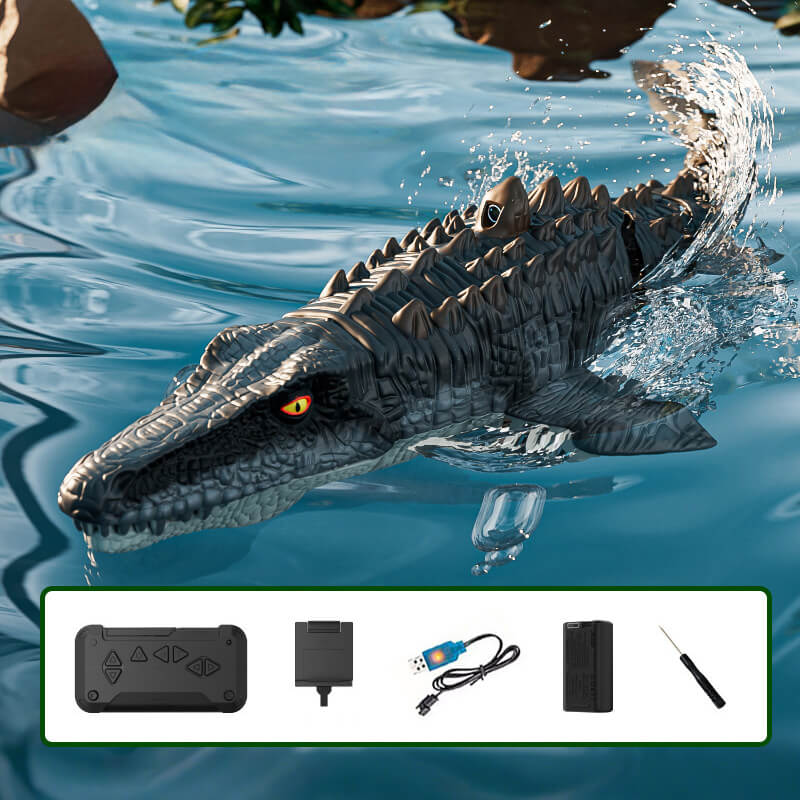 Kids RC Boat 2.4G Remote Control Mosasaur Waterproof Electric Summer Water Toy
