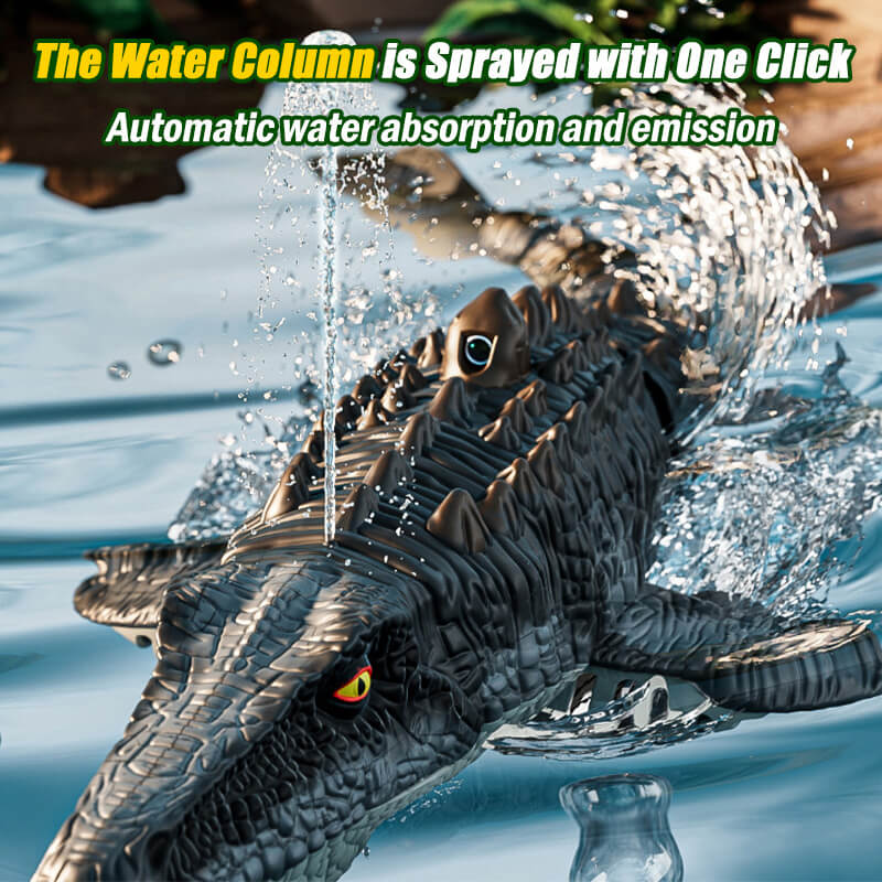 Kids RC Boat 2.4G Remote Control Mosasaur Waterproof Electric Summer Water Toy