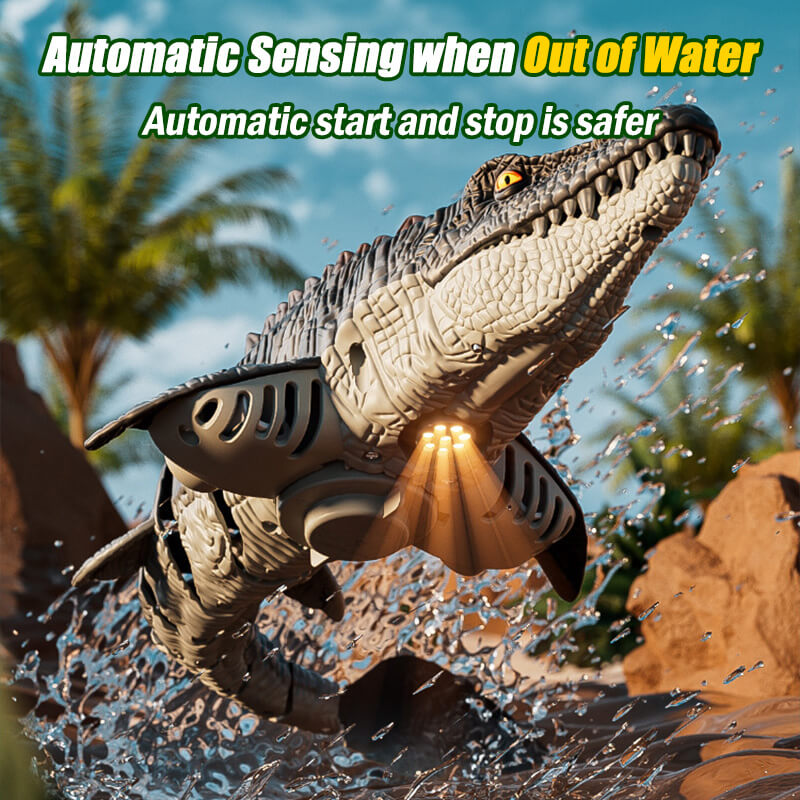 Kids RC Boat 2.4G Remote Control Mosasaur Waterproof Electric Summer Water Toy