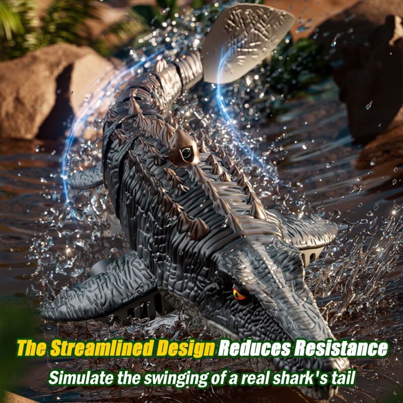 Kids RC Boat 2.4G Remote Control Mosasaur Waterproof Electric Summer Water Toy
