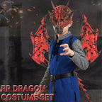 Kids RP Dragon Costume Set 3-Piece Mask Wings and Tail Fantasy Lightweight Cosplay for Theme Party