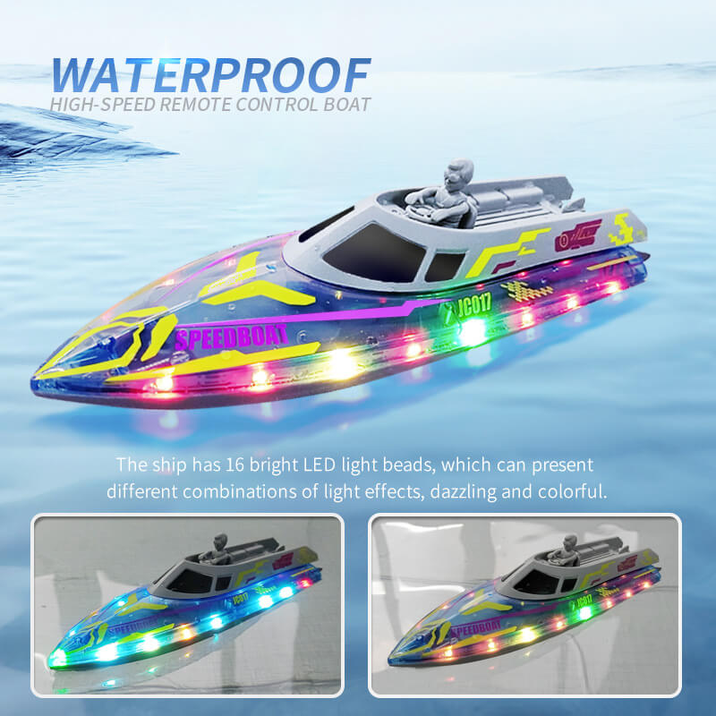 Kids RC Boat 2.4G Remote and Gesture Control 20KM/H Fast Boat Waterproof Toys