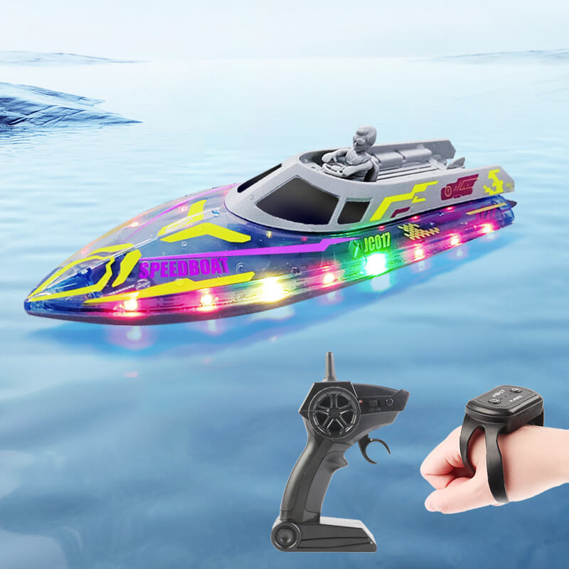 Kids RC Boat 2.4G Remote and Gesture Control 20KM/H Fast Boat Waterproof Toys