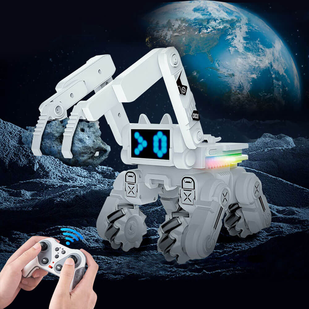Kids Space RC Robot Toy Remote Control Robot Smart Space Dog with Flexible Head & Arms