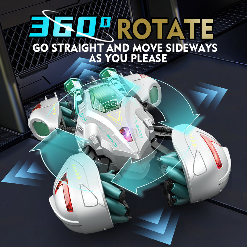 Kids Remote Control Stunt Car 360° Rotation Drift Car 4WD Deformation Robot with Light