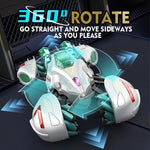 Kids Remote Control Stunt Car 360° Rotation Drift Car 4WD Deformation Robot with Light