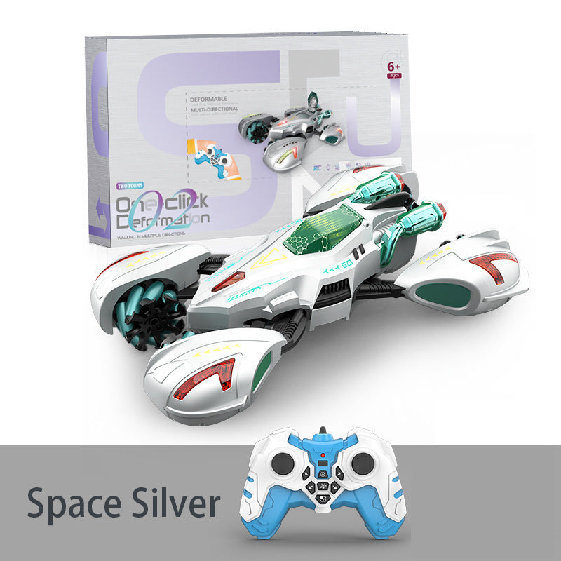 Kids Remote Control Stunt Car 360° Rotation Drift Car 4WD Deformation Robot with Light