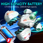 Kids Remote Control Stunt Car 360° Rotation Drift Car 4WD Deformation Robot with Light