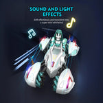 Kids Remote Control Stunt Car 360° Rotation Drift Car 4WD Deformation Robot with Light