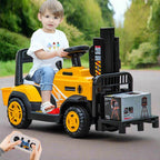 6V Kids Ride On Forklift Car Electric Fork Truck with Liftable Fork and Pallet For Boys Girls