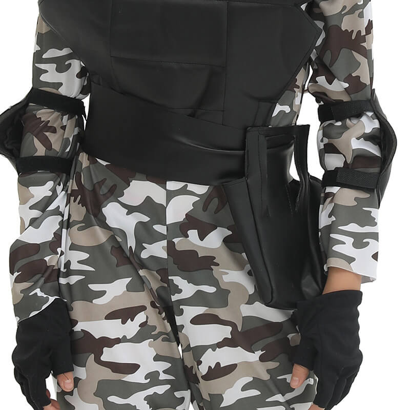 Kids SWAT Costume Tactical Vest Helmet and Camouflage Suit Police Outfit SWAT Team Role Play Set