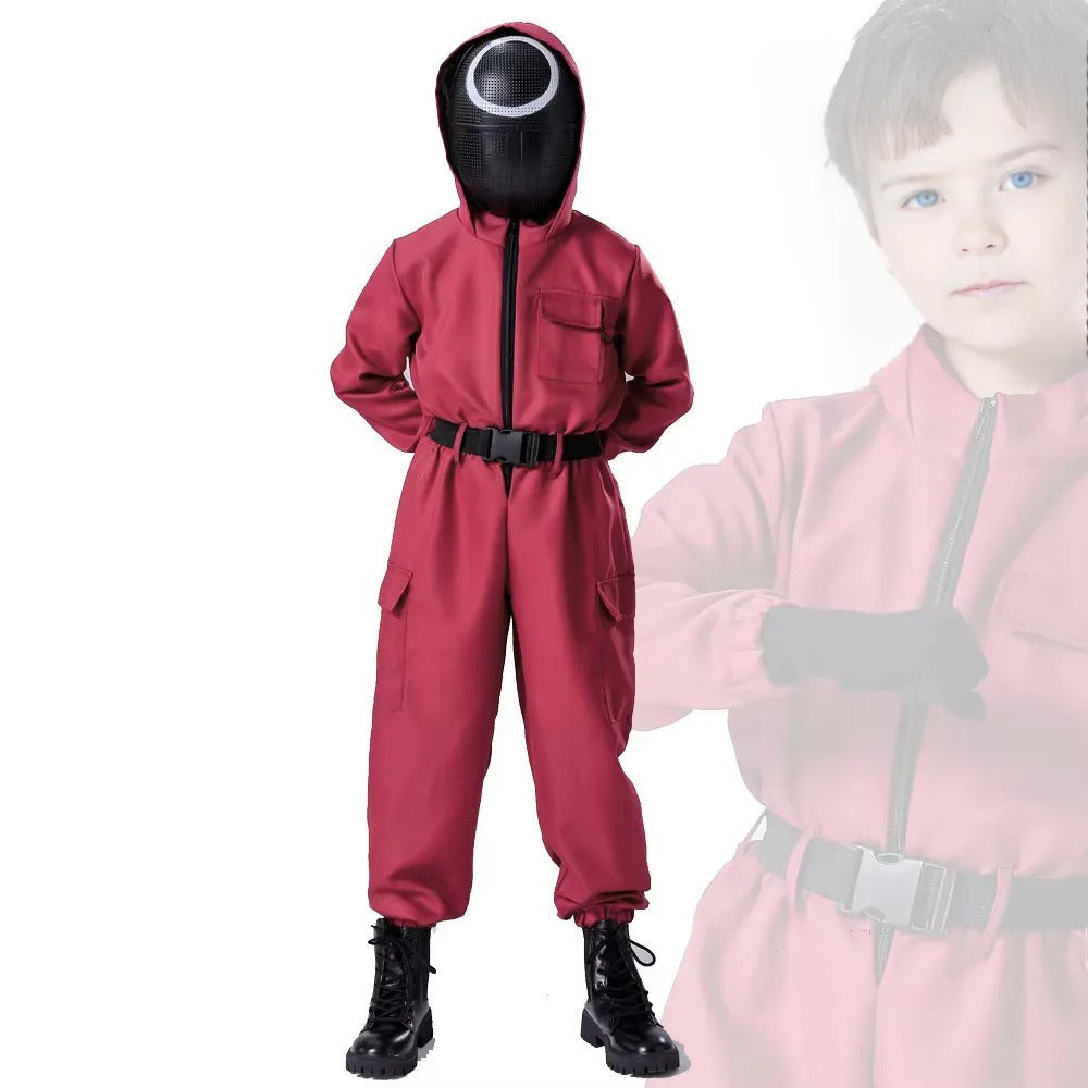 Kids Guard Costume Game 2 Soldier Cosplay Overal and Mask
