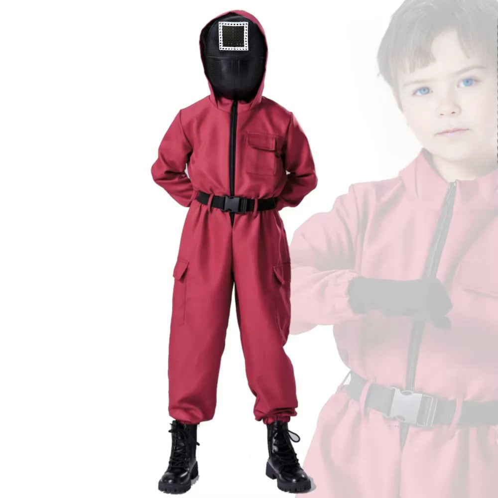 Kids Guard Costume Game 2 Soldier Cosplay Overal and Mask