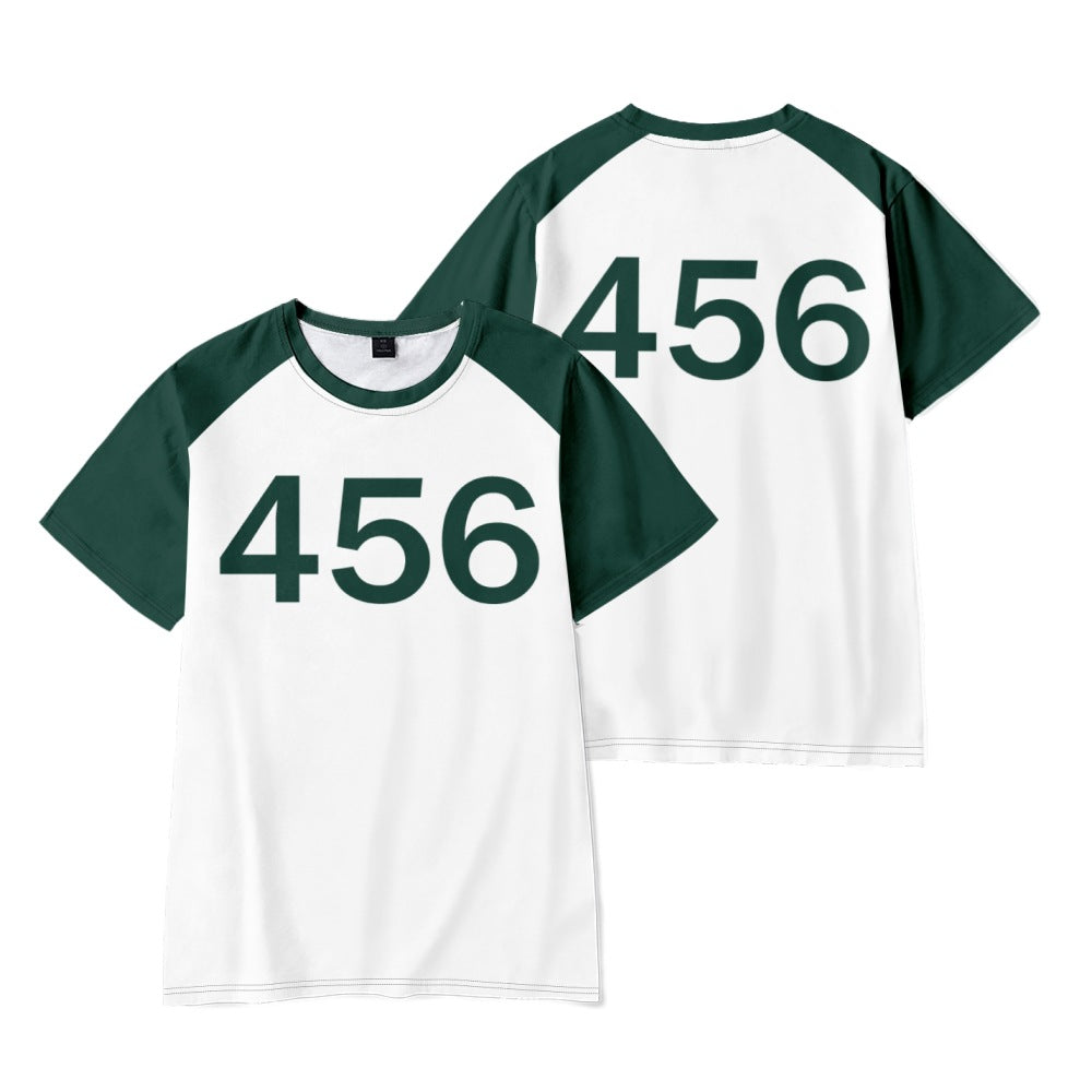 Kids Player 456 T-shirt Game 2 Cosplay Shirt for Party and Daily Wear