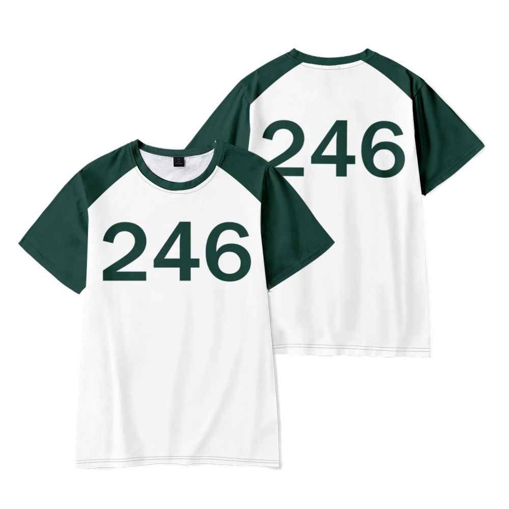 Kids Player 456 T-shirt Game 2 Cosplay Shirt for Party and Daily Wear