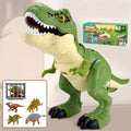 Kids 5-Piece T-Rex Toy Set Realistic Swallowing Dinosaur with Swing and Sound Effects