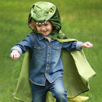 Kids Dinosaur Costume T-Rex Hooded Cloak Boys Girls Dinosaur Cosplay Outfit