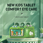 7'' Kids Tablet with Cute Silicone Case Eye Protection IPS Screen Tablet Educational Learning Toys for Kids 3+