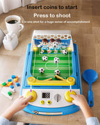 Kids Tabletop Soccer Game Interactive Arcade Soccer Machine with Light and Sound for One or 2-Player Play