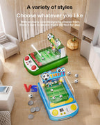 Kids Tabletop Soccer Game Interactive Arcade Soccer Machine with Light and Sound for One or 2-Player Play