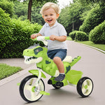 Toddler Tricycle Beginners Dinosaur Ride-on Toy with Adjustable Handlebars & Dino Sounds