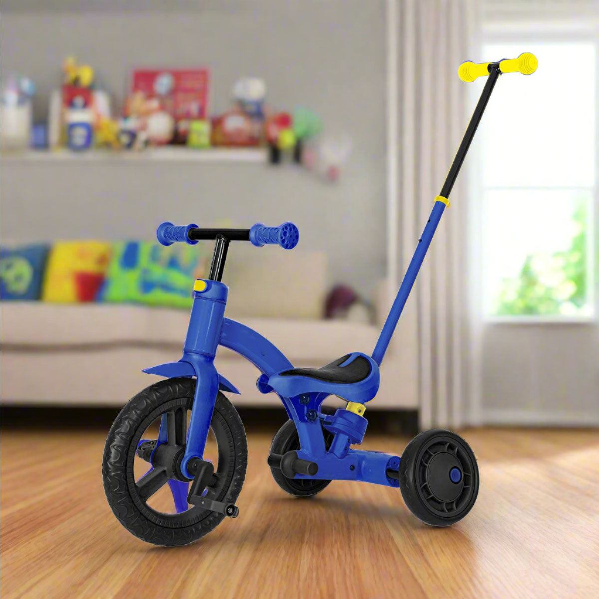 Stroller Bike 4 in 1 Tricycle With Detachable Push Bar Toddler Balance Bike Ride On Toys