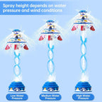 Kids UFO Rocket Sprinkler 360° Rotating Summer Water Pressure Lift Sprinkler Outdoor Water Toy